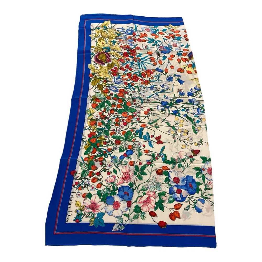 Christian Dior scarf 100% silk scarf -Authentic - Picture 4 of 11